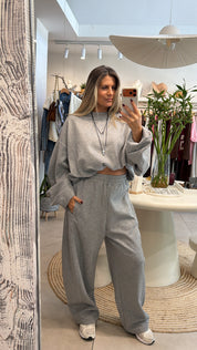 GREY OVERSIZED TRACKSUIT SET