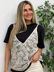 ROMANTIC NOIR LAYERED TOP