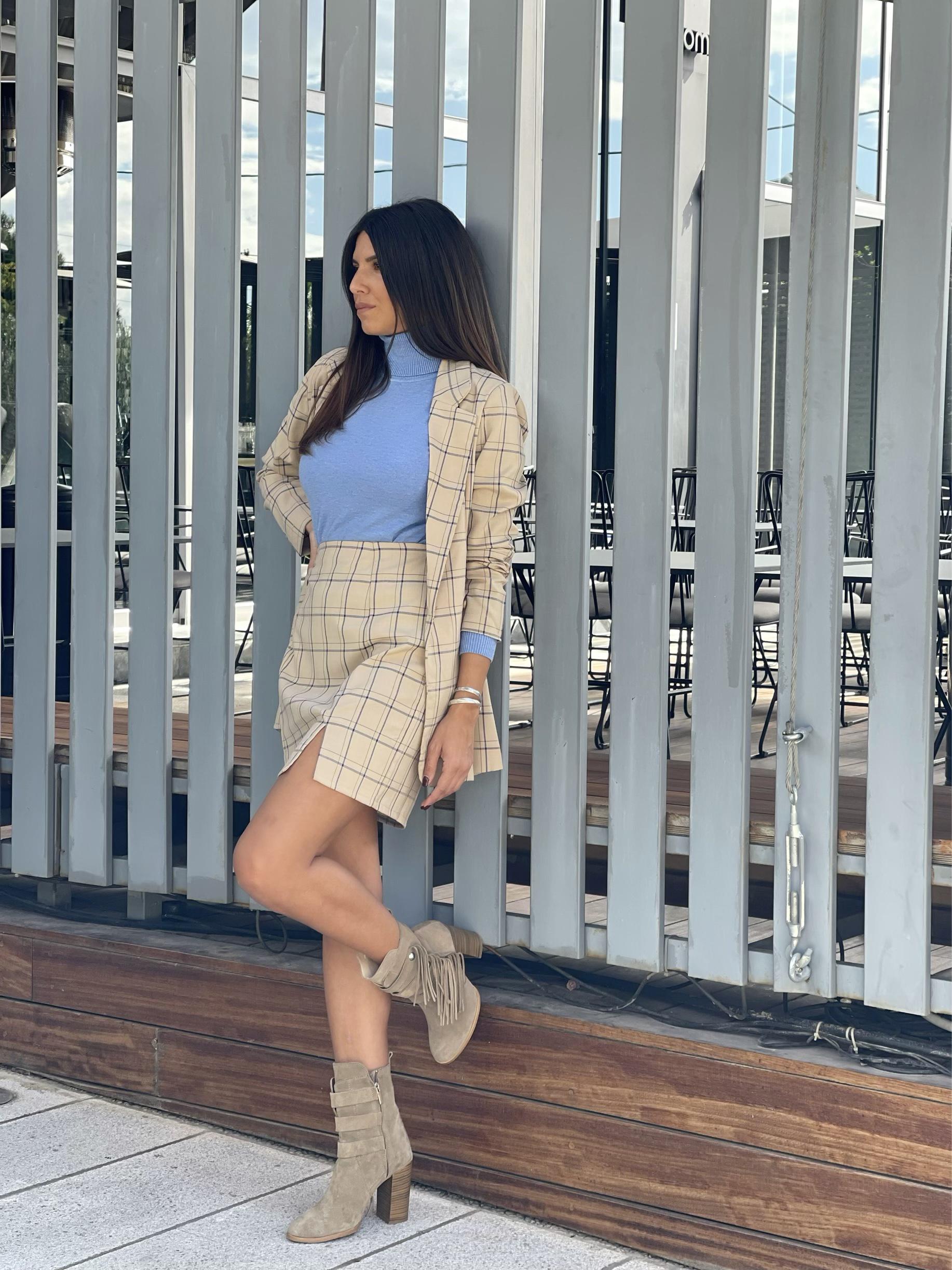 MAJA CHECK SKIRT