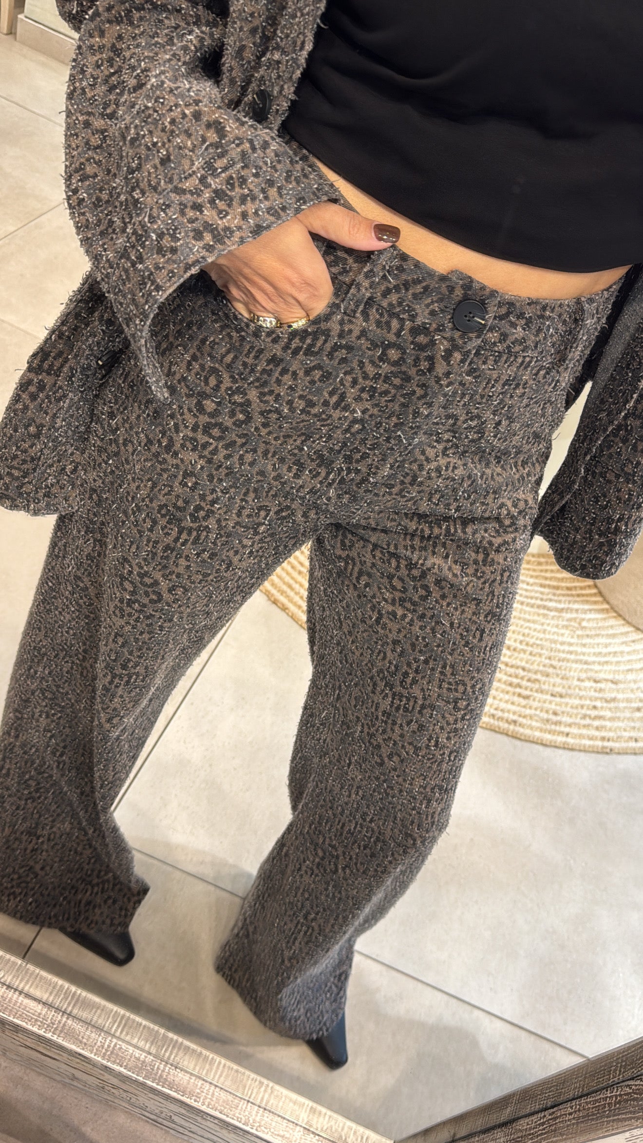 CHARCOAL LEOPARD SET
