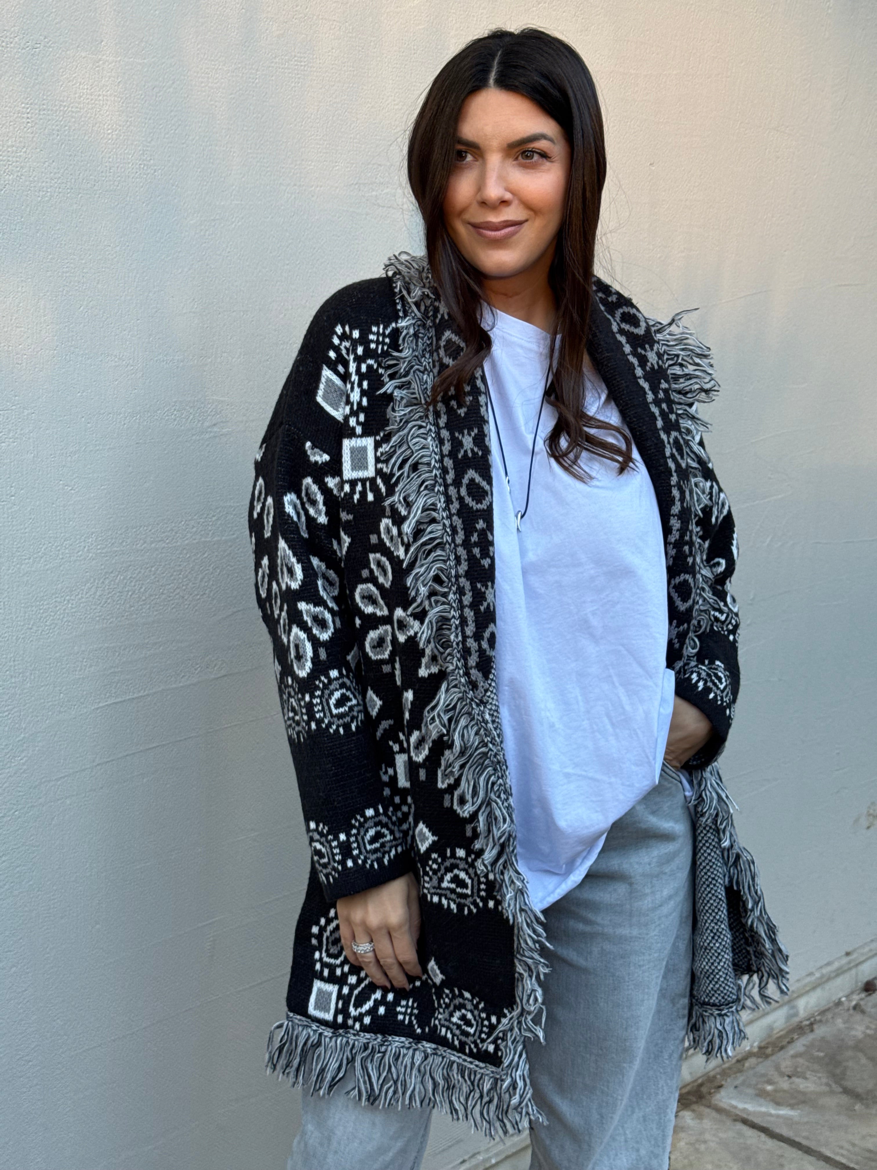 BLACK NOMAD SOFT KNIT CARDIGAN