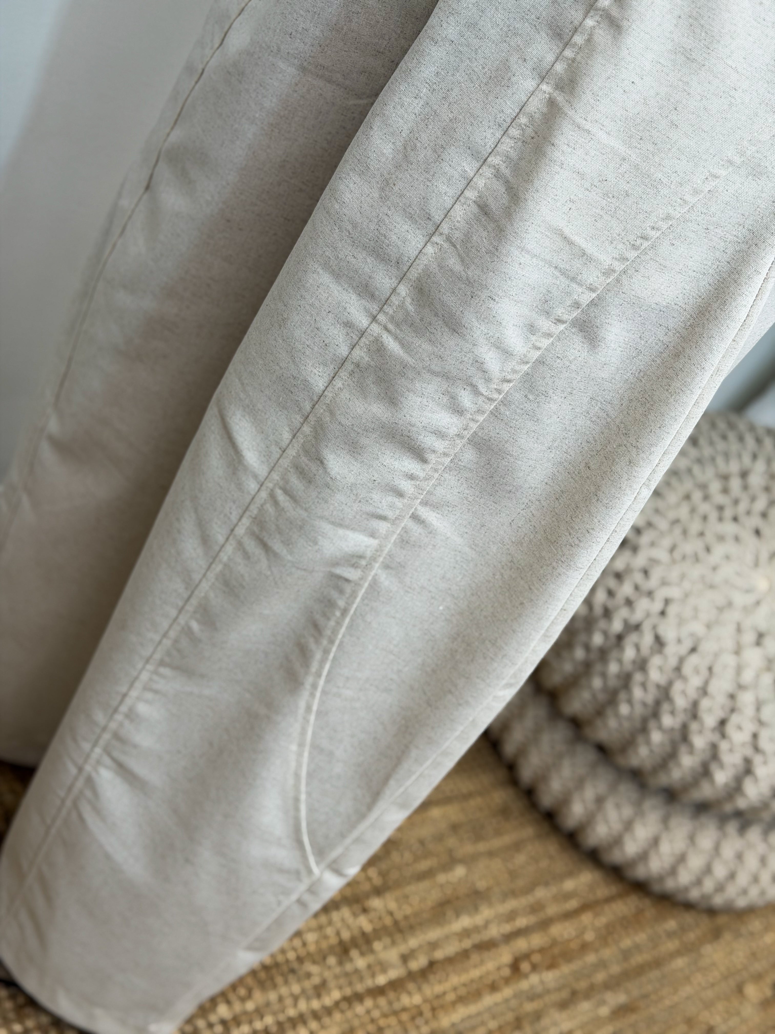 LINEN-FEEL WIDE LEG PANTS