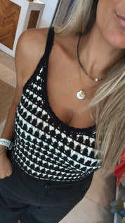 ELLA B&W KNIT TANK TOP