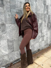 CHOCOLATE STIRRUP LEGGINGS