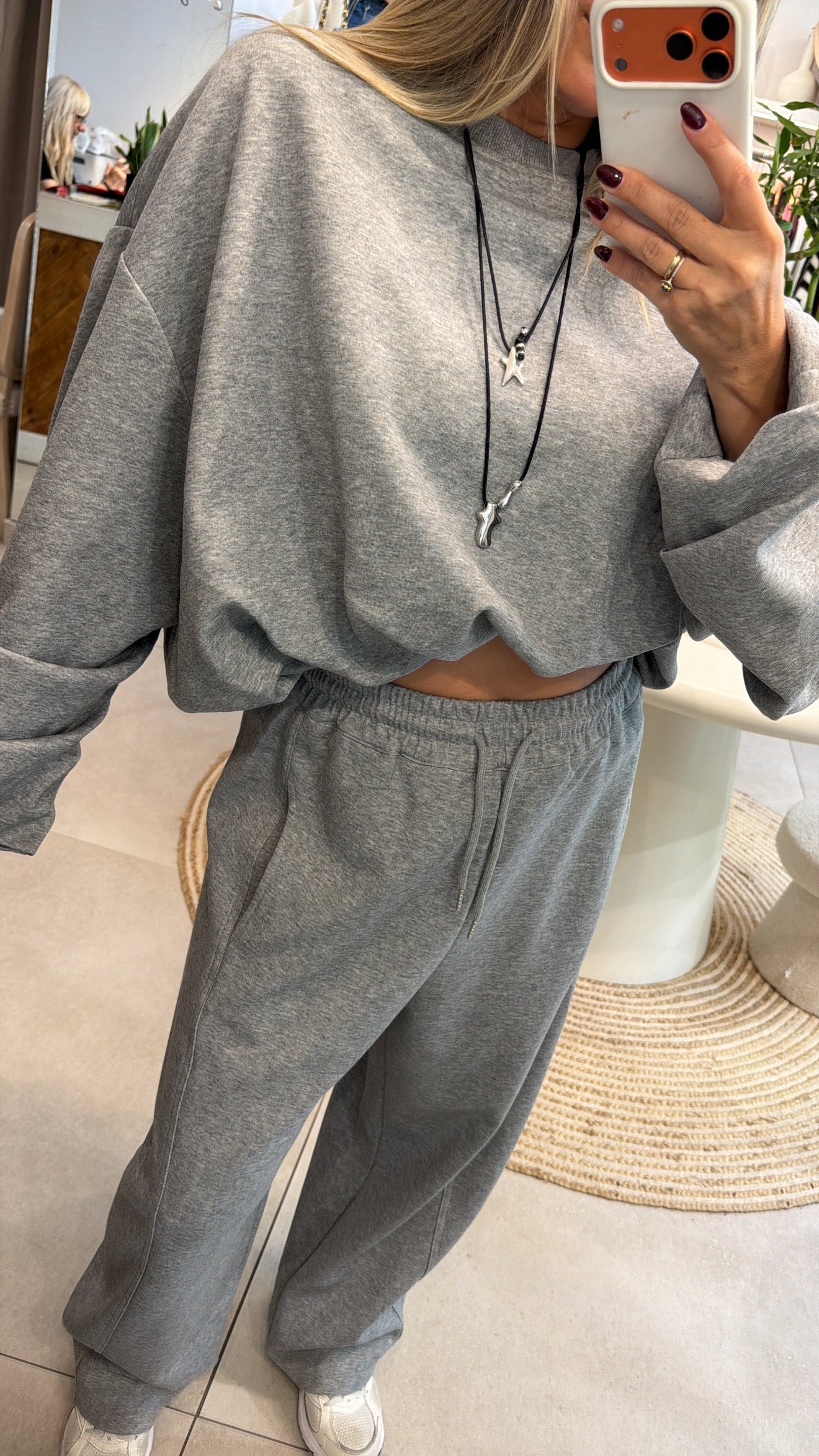 GREY OVERSIZED TRACKSUIT SET
