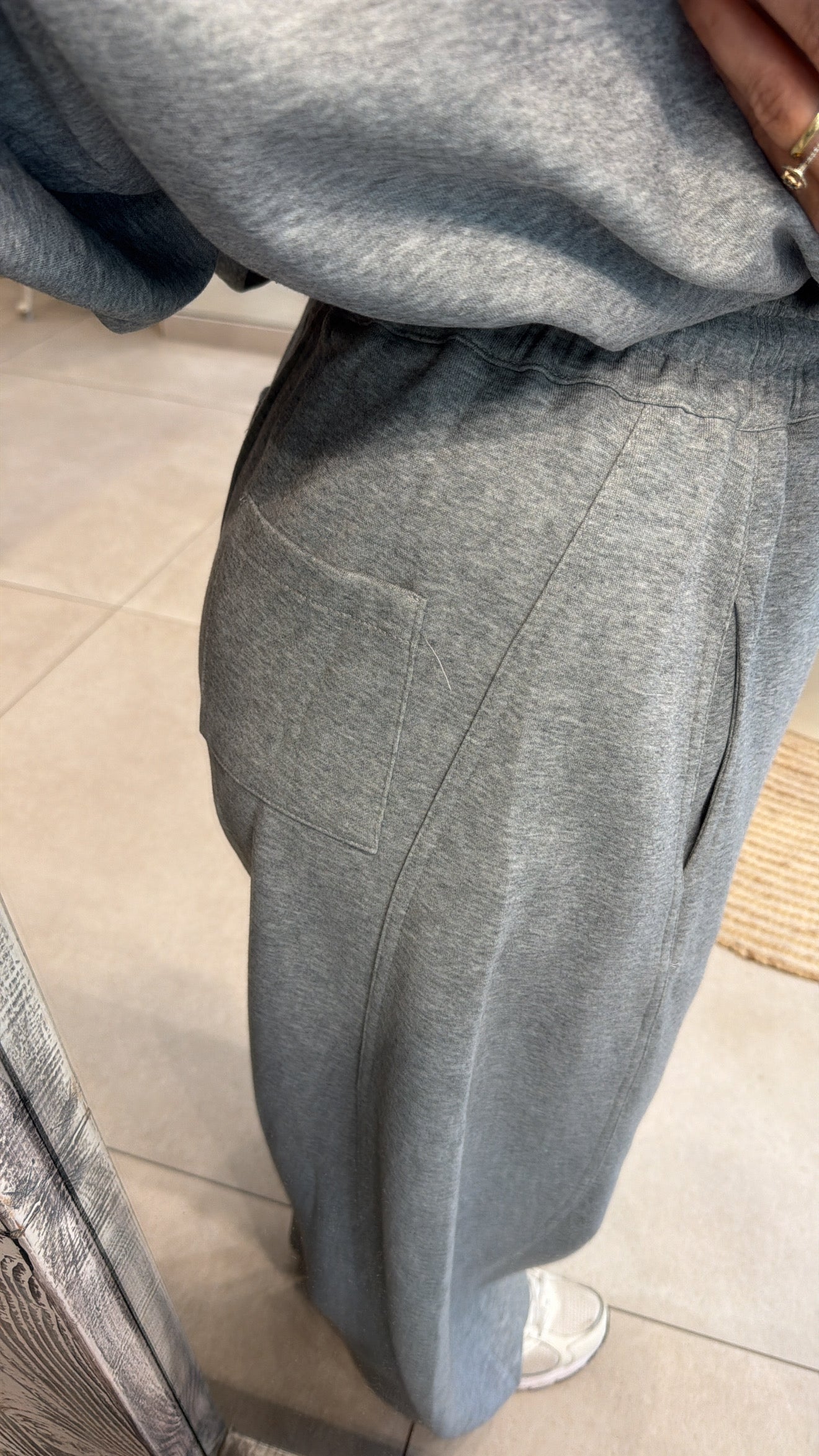 GREY OVERSIZED TRACKSUIT SET