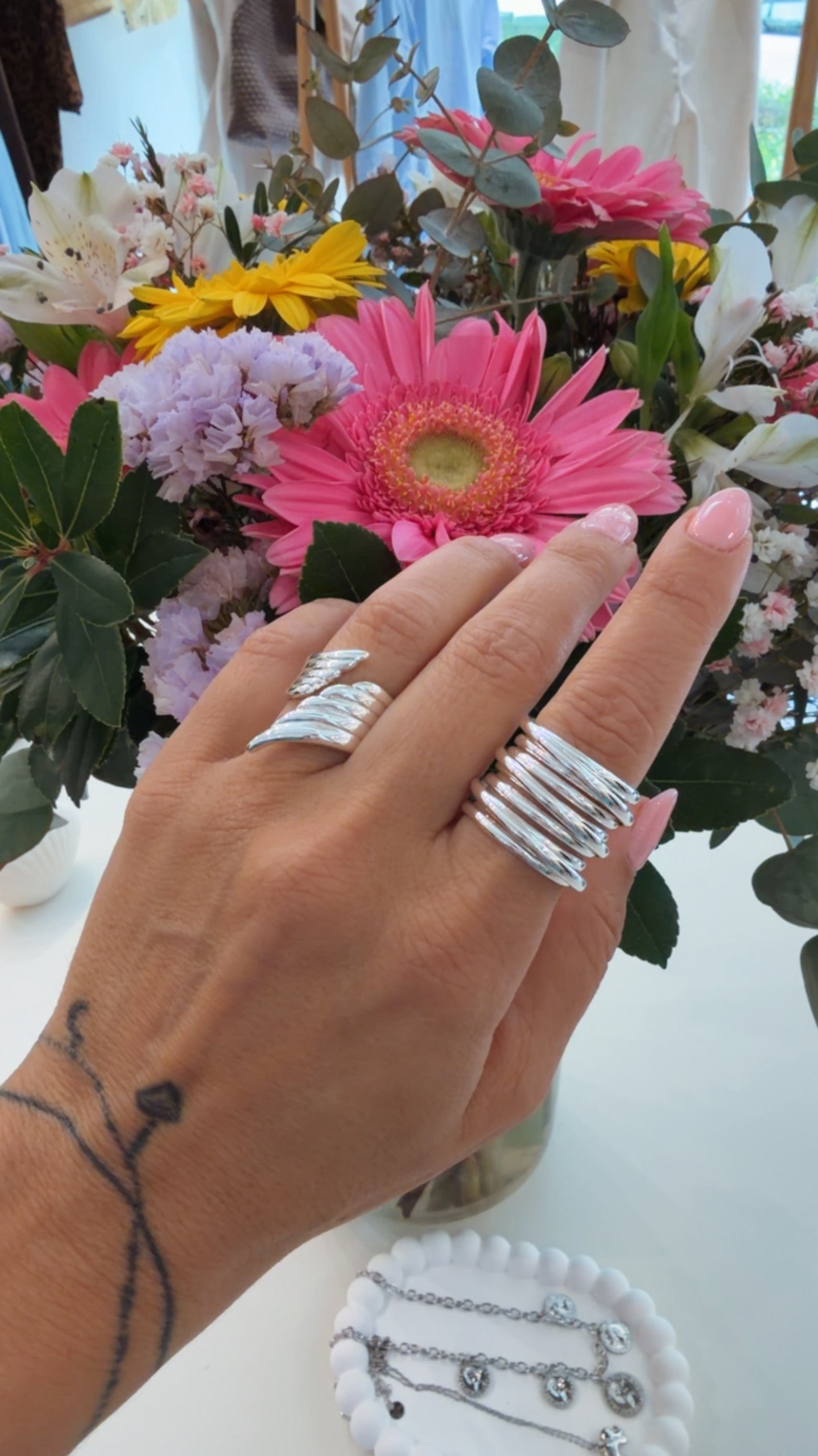 SILVER ANGEL WINGS RING