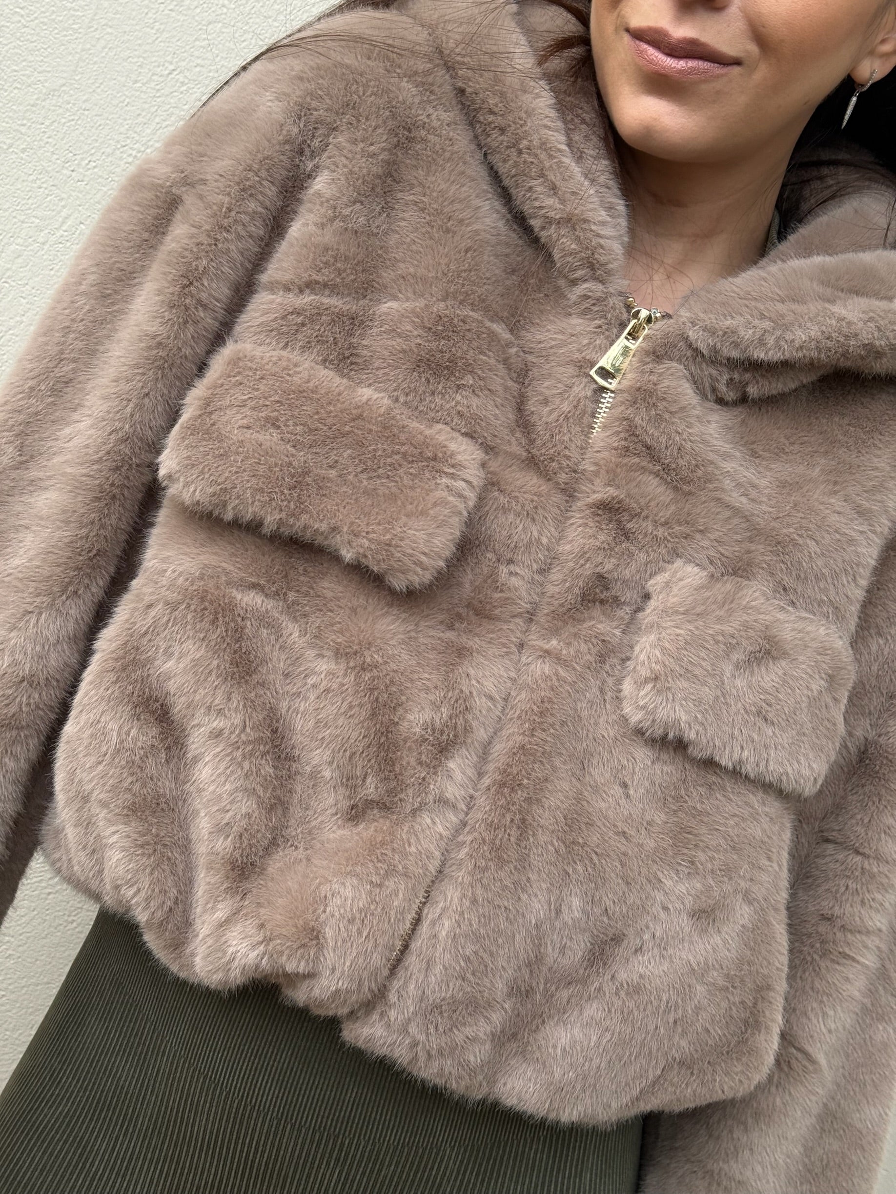 VELVET TOUCH HOODED BOMBER