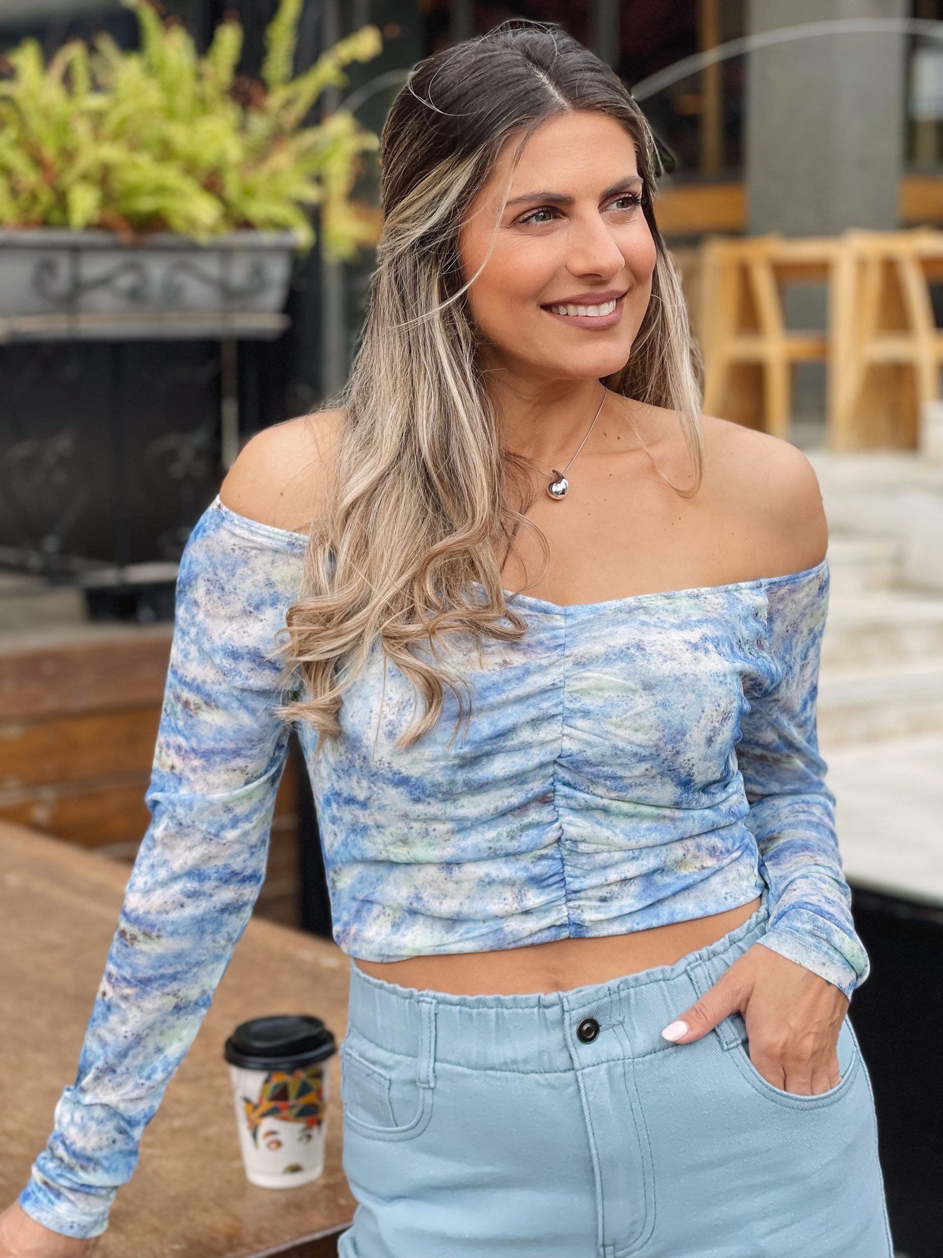 OCEANA TULE TOP